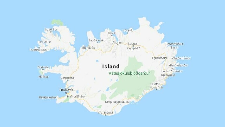 Nå er Danmark og Island også på lista over land som gir karantene. Nå er Danmark og Island også på lista over land som gir karantene. Foto: Google Maps