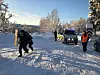 Klungset leir. Politiøvelsen omfattet over 30 politifolk, de fleste fra Fauske og noen fra Bodø. I tillegg deltok også ambulansepersonell fra Fauske. Foto: Arild Bjørnbakk