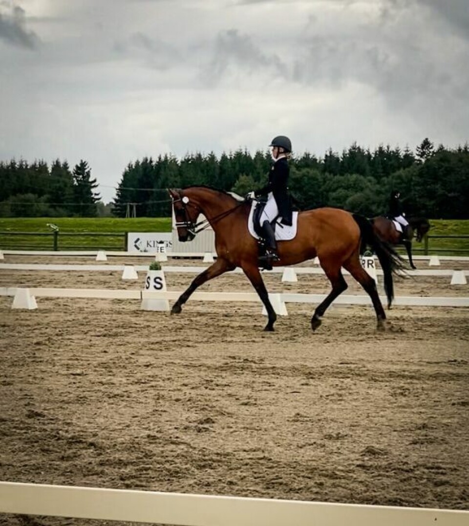 NERVØS. Fauskerytteren var veldig nervøs før start, men syntes stevnet gikk over all forventning. NERVØS. Fauskerytteren var veldig nervøs før start, men syntes stevnet gikk over all forventning. Foto: Privat
