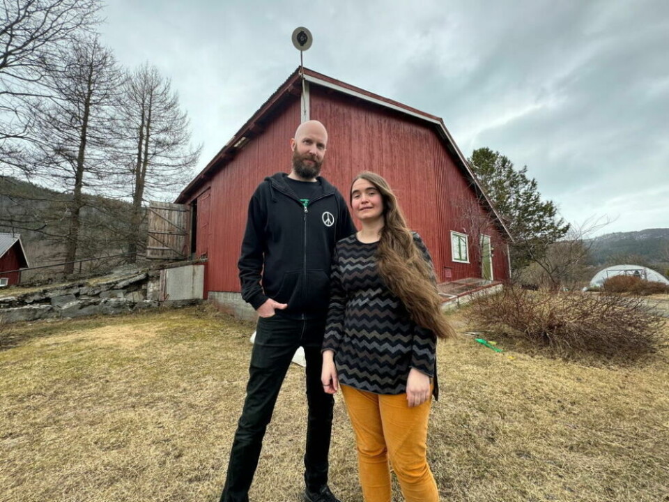 LÅVEN. Hallstein og Sunniva har lagt ned mange timer i det nye studioet som ligger inne på låven på gården i Beiarn. LÅVEN. Hallstein og Sunniva har lagt ned mange timer i det nye studioet som ligger inne på låven på gården i Beiarn. Foto: Helge Simonsen