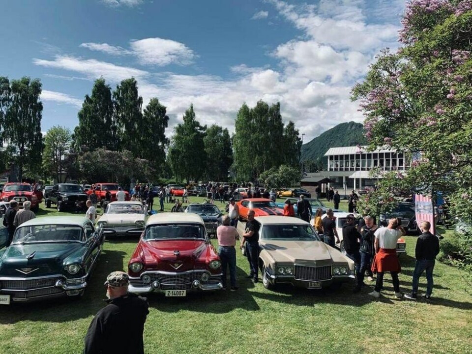 Feiret USAs nasjonaldagAmcartreff 4. juli på Rognan