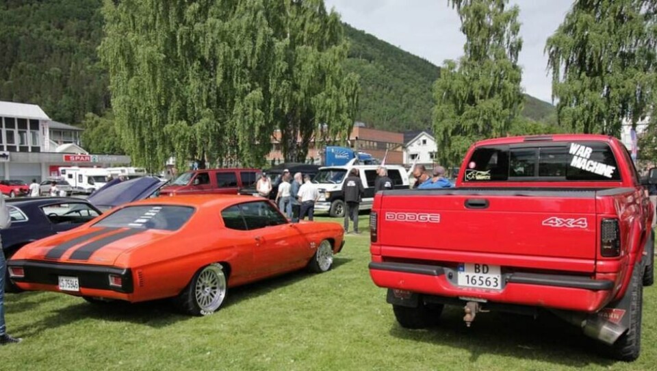 Feiret USAs nasjonaldagAmcartreff 4. juli på Rognan