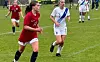 FOR NORGE. Jenny Henriette Storsletten fra Saltdal spilte fra start og var med på å sikre storseier 6-0 mot Hellas da hun debuterte for det norske J14-landslaget i England lørdag. Foto: Glen Erik Storsletten