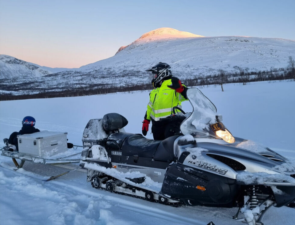 Snøscooterkjøring i Saltdal
