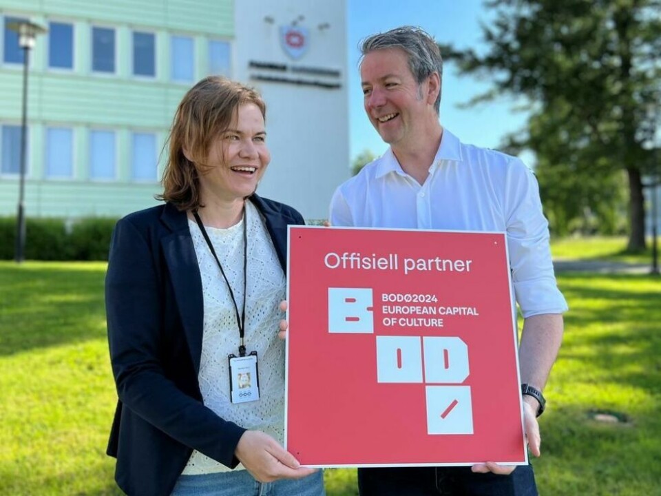 SAMARBEIDSPARTNER. Konsernsjef i Salten Kraftsamband, Liina Veerme og direktør Andre Wallann Larsen i Bodø2024. SAMARBEIDSPARTNER. Konsernsjef i Salten Kraftsamband, Liina Veerme og direktør Andre Wallann Larsen i Bodø2024. Foto: Bodø2024