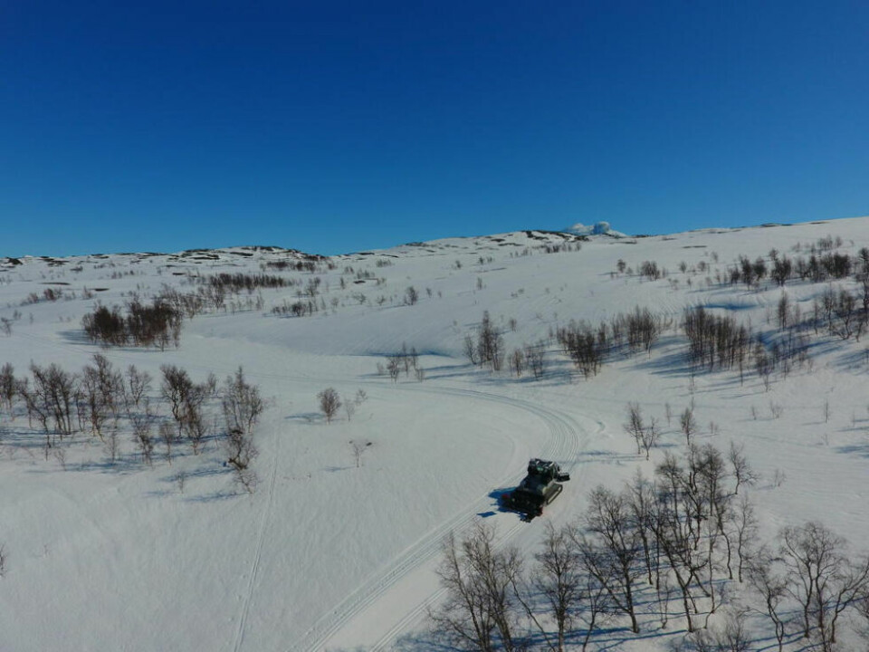 SNØPÅSKE. For mange steder i nord er det snøen som kom tidligere i mars som berger påsken, særlig ved kysten. Her ved Coarvi i Sulisfjellene ville det nok blitt snøpåske uansett. SNØPÅSKE. For mange steder i nord er det snøen som kom tidligere i mars som berger påsken, særlig ved kysten. Her ved Coarvi i Sulisfjellene ville det nok blitt snøpåske uansett. Foto: Espen Johansen