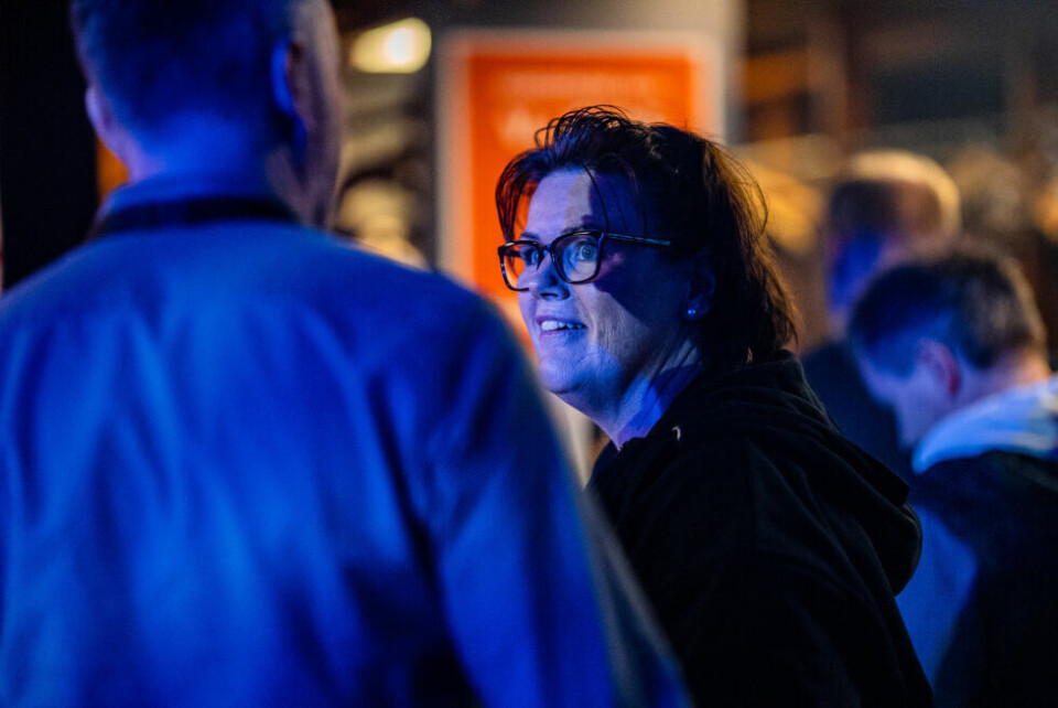 Blåfrost lørdagFolket strømmet til Svømmehallen scene på lørdag