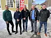 SAMMEN OM FILMEN. Storyline Nor-produsent Tom Vidar Karlsen (i midten) har gode lokale støttespillere til filmen Sulis. Fra venstre varaordfører i Fauske Ronny Borge, administrerende direktør i Coop Nordland Lars Arve Jakobsen, Benn Eidissen i Sulitjelma næringsutvikling og kommunikasjonsdirektør i SKS Andreas Opheim. Foto: Espen Johansen
