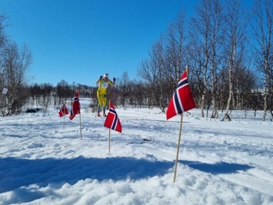 Såki 2022Her passerer vinneren i kvinneklassen, Astrid Øyre Slind.