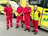 BEIARN-STABEN. Jostein Skinnvollen, Bjørn Laukslett (50), Jann-Andreas Johannessen og Hege Skoglund jobber for ambulansen i Beiarn. De håper det blir fast ordning med ambulansestasjon. Foto: Kenneth Strømsvåg
