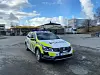 RASKT PÅ STEDET. Politiet rykket ut på kort tid, da det kom melding om et trafikkuhell i Fauske sentrum onsdag morgen. Foto: Lise Ailin Rosvoll Berntzen