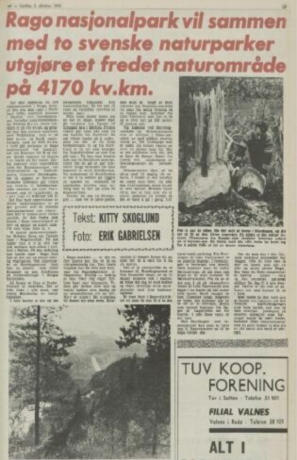 Nordlands Framtid 3. oktober 1970 Nordlands Framtid 3. oktober 1970