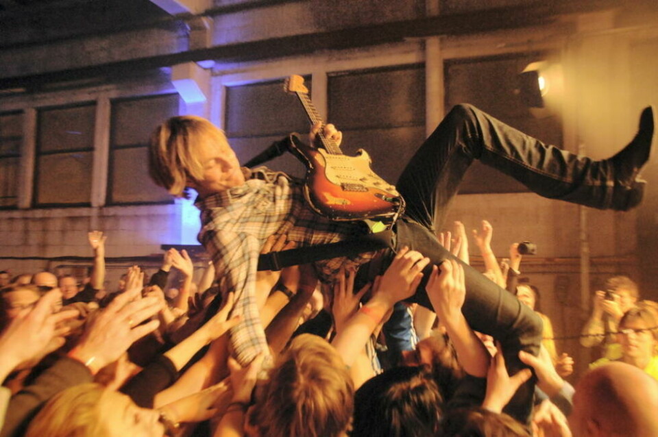 FØRSTE KONSERT. Øystein Greni fløt på både talent og publikum da Bigbang spilte på Slipen scene for første gang tilbake i 2011. FØRSTE KONSERT. Øystein Greni fløt på både talent og publikum da Bigbang spilte på Slipen scene for første gang tilbake i 2011. Foto: Helge Simonsen