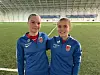 PÅ SAMLING. Amalie Haugen og Jenny Henriette Storsletten fra Saltdalkameratene er på plass på NFF sin talentleir for Nordland i SKS Arena på Fauske denne uken. - Kjempebra opplegg, sier de etter å ha gjennomført tre av fire treningene. Da gjensto også to kamper Foto: Espen Johansen