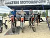 HARSTAD. Fra venstre Oskar, Max Odin og Emil som alle deltok på NNM-runden i motocross i Harstad. Foto: Salten motorsport