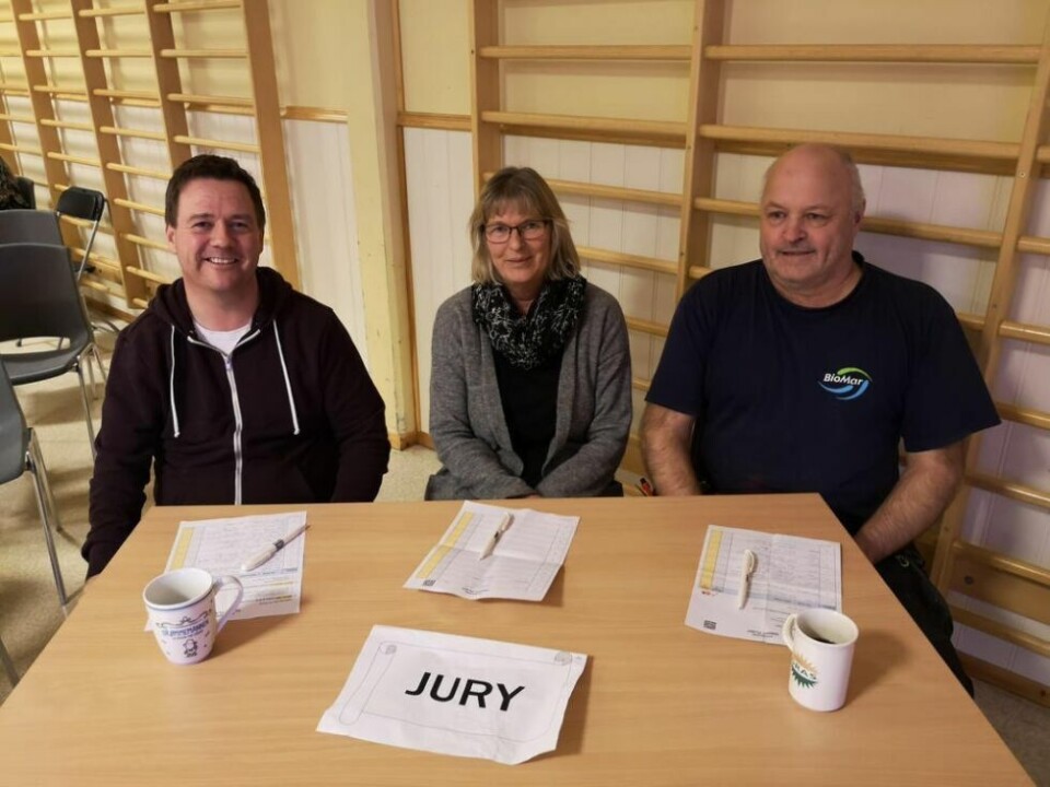 VALGTE DE BESTE IDEENE. Her er juryen, som bestod av rektor Morten Ludvigsen, Marit Andreassen og Tom Hansen. VALGTE DE BESTE IDEENE. Her er juryen, som bestod av rektor Morten Ludvigsen, Marit Andreassen og Tom Hansen. Foto: Robert Jentoft