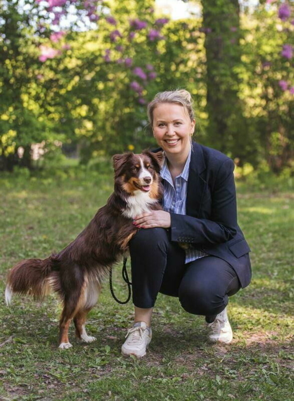 Camilla Stenseng, administrerende direktør i Agria Dyreforsikring og hunden Etna Camilla Stenseng, administrerende direktør i Agria Dyreforsikring og hunden Etna Foto: Agria dyreforsikring