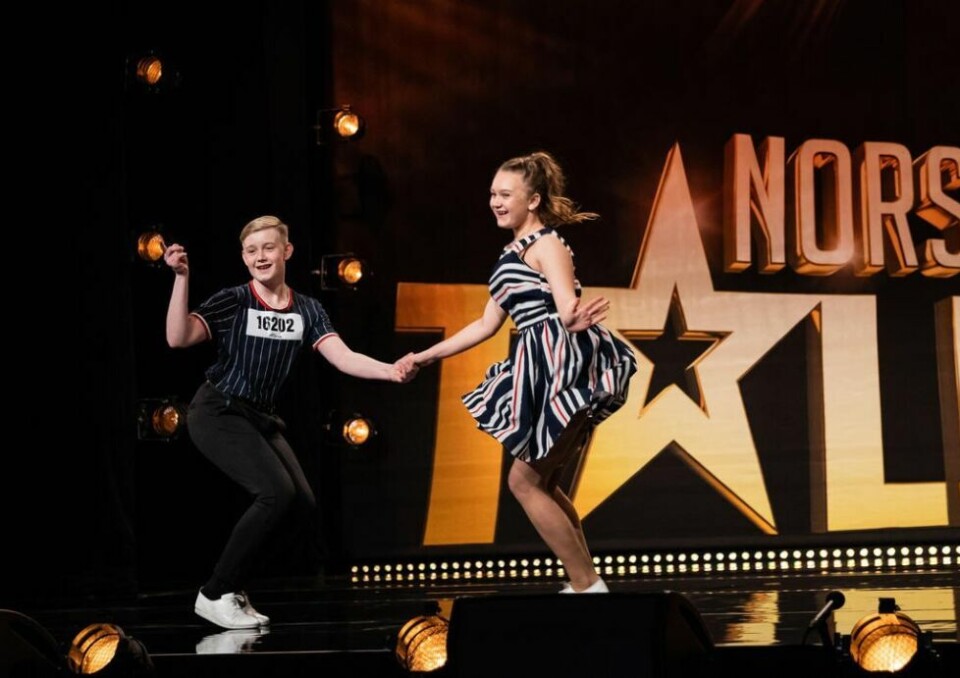 DANSEGLEDE. Thobias J.Jacobsen og Martine Jonette Bjørnstad Karlsen deltar på Norske talenter førstkommende tirsdag på TV2. DANSEGLEDE. Thobias J.Jacobsen og Martine Jonette Bjørnstad Karlsen deltar på Norske talenter førstkommende tirsdag på TV2. Foto: TV2