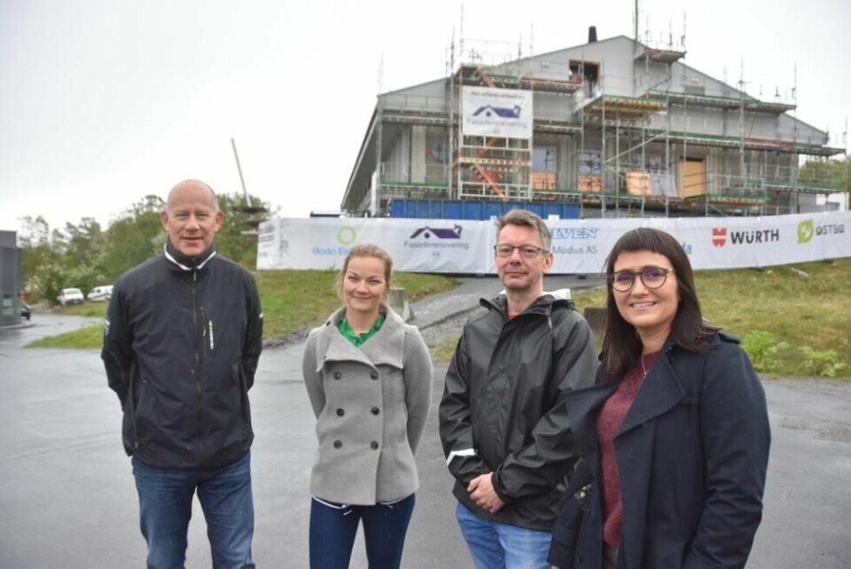 STOR FORANDRING. Kjell Jordbro, Kathrine Kristiansen, Lasse G. Dahl og Beate Setså Borge ser fram til å samle avdelingene på Fauske under et tak. STOR FORANDRING. Kjell Jordbro, Kathrine Kristiansen, Lasse G. Dahl og Beate Setså Borge ser fram til å samle avdelingene på Fauske under et tak. Foto: Sylvia Bredal