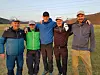 INDRE SALTEN. Spillere fra indre Salten på turnering torsdag 25. april. Fra venstre Bjørn Petter Hansen, John Stømsnes, Terje Skogvoll, Håvard Hartviksen og Endre Grønnslett. Alle foto utlånt av Bodø golfklubb