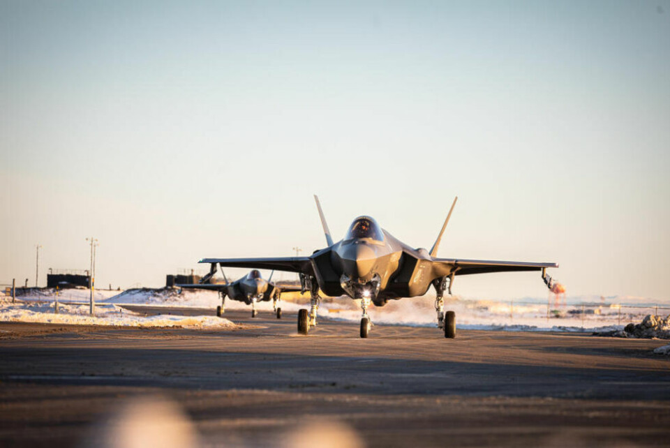 SKARPT OPPDRAG. Dette er syvende gangen Norge er på oppdrag for å beskytte luftrommet til Island. Og det tredje gang de er der med flytypen F35. SKARPT OPPDRAG. Dette er syvende gangen Norge er på oppdrag for å beskytte luftrommet til Island. Og det tredje gang de er der med flytypen F35. Foto: Ole Andreas Vekve, Forsvaret
