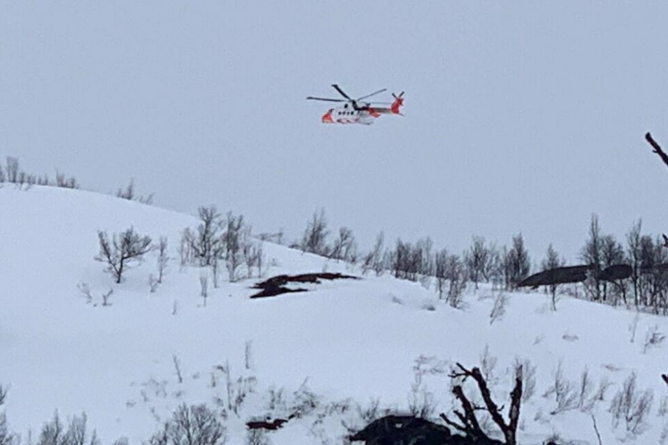 TIL SULIS. SAR Queen rykker ut for å hente skadd skiløper. TIL SULIS. SAR Queen rykker ut for å hente skadd skiløper. Foto: Monica Langnes