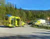 RYKKET UT. E6 var stengt ved Mørsvikbotn camping lørdag på grunn av en ulykke mellom en personbil og en motorsykkel. Dette er ikke den første ulykka på strekningen. Foto: Ragnar Tjoarvek