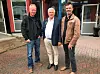 FORNØYDE MED LØSNINGEN. Jan Arild Ellingsen, Harald Hartviksen og Roger Øksheim gleder seg over at lokalene til Strøket pub ikke skal stå tomme så veldig mye lengre. Foto: Victoria Finstad