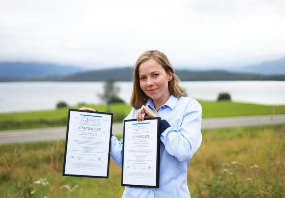 VIKTIG STEG. For Norskin er sertifiseringen svært viktig for å møte et internasjonalt marked. På bildet er Kari Nesse, kvalitetsleder ved Norskin. VIKTIG STEG. For Norskin er sertifiseringen svært viktig for å møte et internasjonalt marked. På bildet er Kari Nesse, kvalitetsleder ved Norskin. Foto: Catrine Kildemo