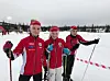 LOVENDE. Det gror godt i Fauske IL ski. Marie Risvoll Amundsen, Marte Alstad-Larsen og Leander Fredheim var tre av Fauske-løperne som var i aksjon på vinterens KM i Mosjøen. Foto: Fauske IL ski