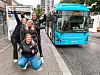 Studentene jubler over gratis buss i fadderperioden. Foto: Isabell Grønnslett