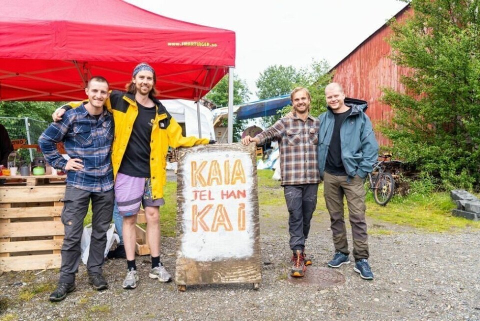 KOMITEEN. Komiteen i Kaia Tel Han Kai håper på en god festival. Fra venstre, Oscar Frank, Aslak Linde, Brage Steen, Gudmund Bang. KOMITEEN. Komiteen i Kaia Tel Han Kai håper på en god festival. Fra venstre, Oscar Frank, Aslak Linde, Brage Steen, Gudmund Bang. Foto: Anita Sjåvik
