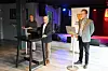 Oppfordrer folk til å bestille time. Bilde fra en tidligere pressekonferanse med kommuneoverlege Kjell Gunnar Skodvin, kommunedirektør Stein Ole Rørvik og varaordfører Sverre Breivik. Foto: Kenneth Strømsvåg