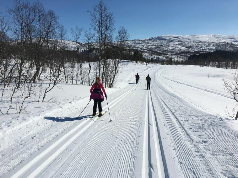 Søndag er den beste dagen for å ta en skitur med sol i fjeset. For øvrig blir første del av påsken preget av overskyet vær og noe nedbør. Søndag er den beste dagen for å ta en skitur med sol i fjeset. For øvrig blir første del av påsken preget av overskyet vær og noe nedbør. Foto: Eva S. Winther
