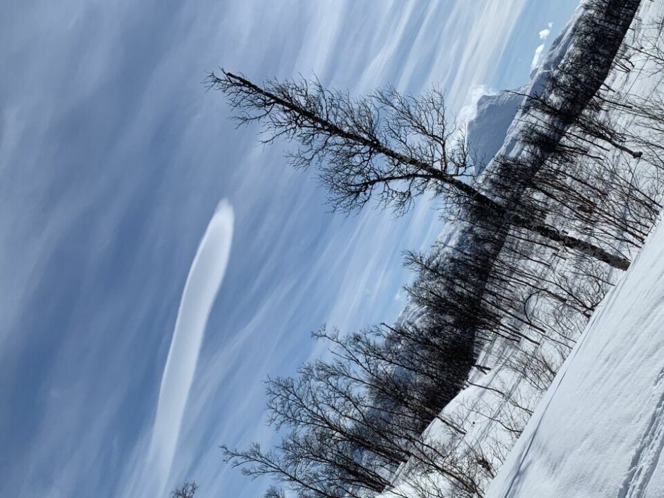 Påska 2021PÅSKE 2021. Artig sky på himmelen i finværet i Sulitjelma.