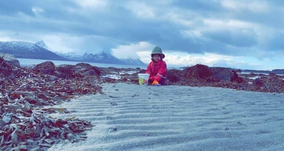 Påska 2021PÅSKE 2021. Siden snøen e fraværanes i nordfold på påskeferie på hytta, benyttes fjæra til skattejakt ætter kokelura.