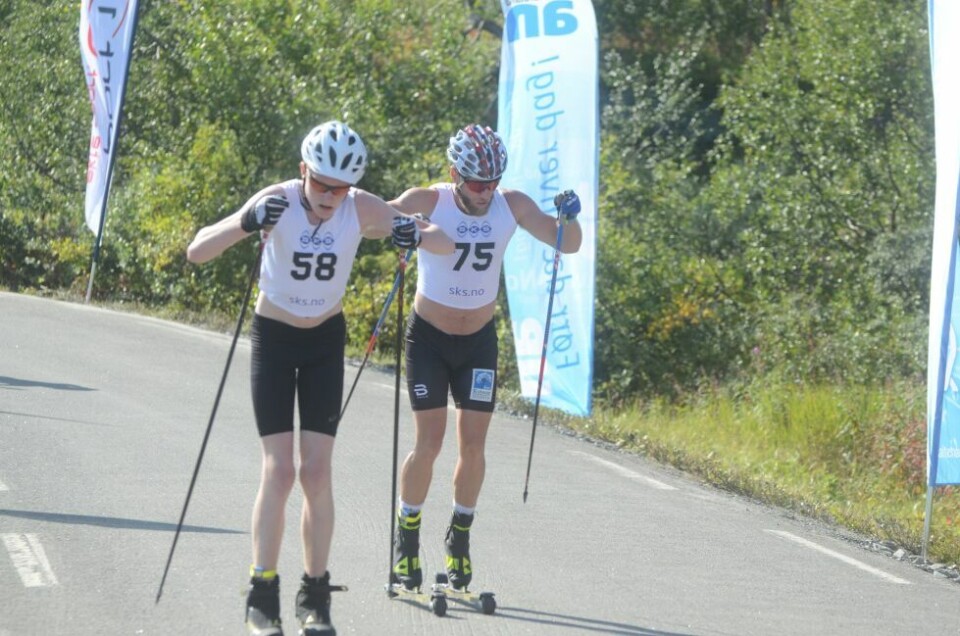 Kobberløpets rulleskirennPål Simon Strøm fra UL/IL Heimhug fikk spurte mot Martin Johnsrud Sundby inn mot mål.