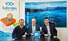 FORNØYD. Ørjan Wenberg (t.v.) Geir Wenberg og Roger Øksheim i Salten Aqua fortsetter driften.