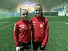 TALENTER. Tilde Furre Henriksen og Maia Timonen Sjø representerer Finneid IL på helgens kretslagsturnering og områdesamling i Bardufoss. Foto: Espen Johansen