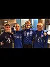 KVARTETT. Simen Engan, Loke Øvrevoll, Mathias Martinussen og Sander Myhr Bjørnes fra FSK levert flere gode løp i junior-NM i Stavanger. Foto: Fauske svømmeklubb