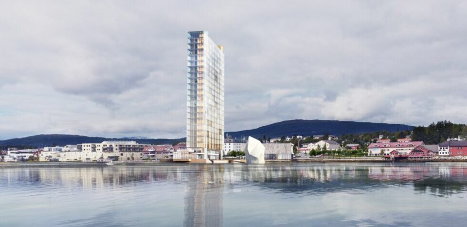 Det nye hotellet er planlagt bygget i fjorden, mens et kulturhus er tenkt bygget like ved på land. Det nye hotellet er planlagt bygget i fjorden, mens et kulturhus er tenkt bygget like ved på land. Foto: Arkiv