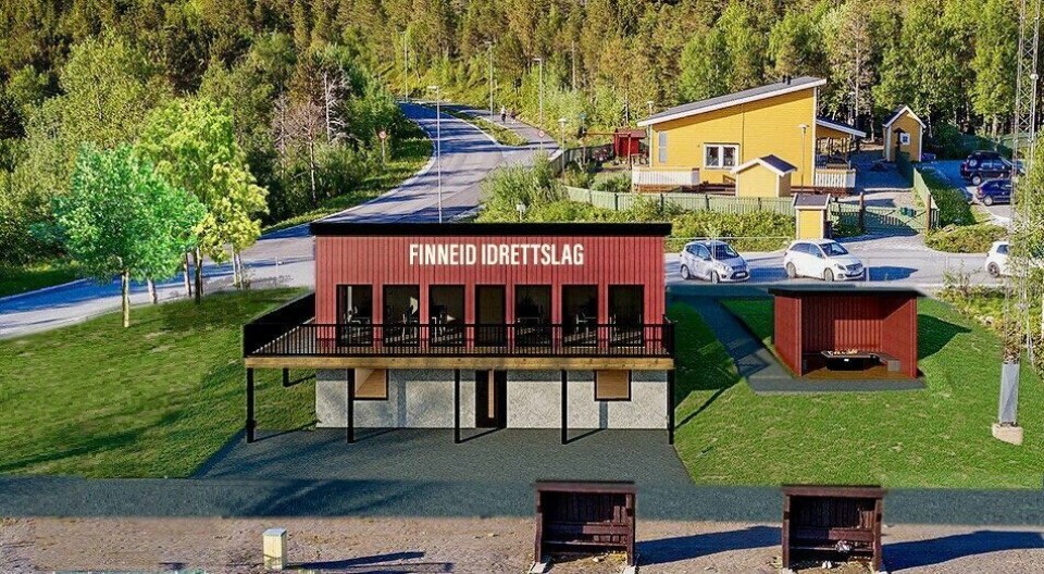 FRONTEN. Slik skal Finneid IL sitt nye klubbhus se ut. FRONTEN. Slik skal Finneid IL sitt nye klubbhus se ut. Foto: Illustrasjon: Fiskarhedenvillan