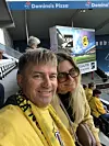 KOS TROSS TAP. Synnøve og Bjørn-Eirik Aanstad koste seg på Skagerak arena i Skien da Bodø/Glimt var der den siste helga i august, til tross for at det ble tap mot Odd.