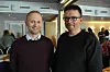 DIGI-DUO. Ørjan Kristensen fra Beiarn, til venstre, sammen med Hans Richard Bråthen i Fauske kommune. Sammen med RKK var disse to de første som begynte å arbeide for fullt med Digipro. Siden da har arbeidsgruppa blitt større og større over kommunegrensene. Foto: Victoria Finstad