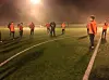 TRENING. Onsdag ledet spillerutvikler Cato Hansen i Bodø/Glimt en treningsøkt for Saltdalkameratene sitt G16-lag, og deretter fikk trenerne i klubben en økt med teori. Foto: Saltdalkameratene