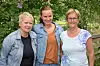 TURGLAD TRIO. Nå planlegger disse tre ny tretoppstur på Fauske. Den blir i Klungsetmarka 4. september. Fra venstre Siv Værnes i Fauske IL, Hilde Dypaune i Saltenposten og Kari Johansen i SOT. Foto: Eva S. Winther