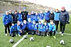 GJESTETRENERE. Guttene i Sørfold fotballklubb fikk Stig Johansen og Runar Berg som trenere tirsdag ettermiddag. Alle foto: Espen Johansen