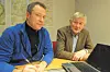 NYE MØTER. Prosjektleder Bror Myrvang (t.v.) og styreleder Harald Jøstensen møter stadig nye politikere fra Stortinget for å diskutere folkehøgskolesaken. Foto: Arild Bjørnbakk