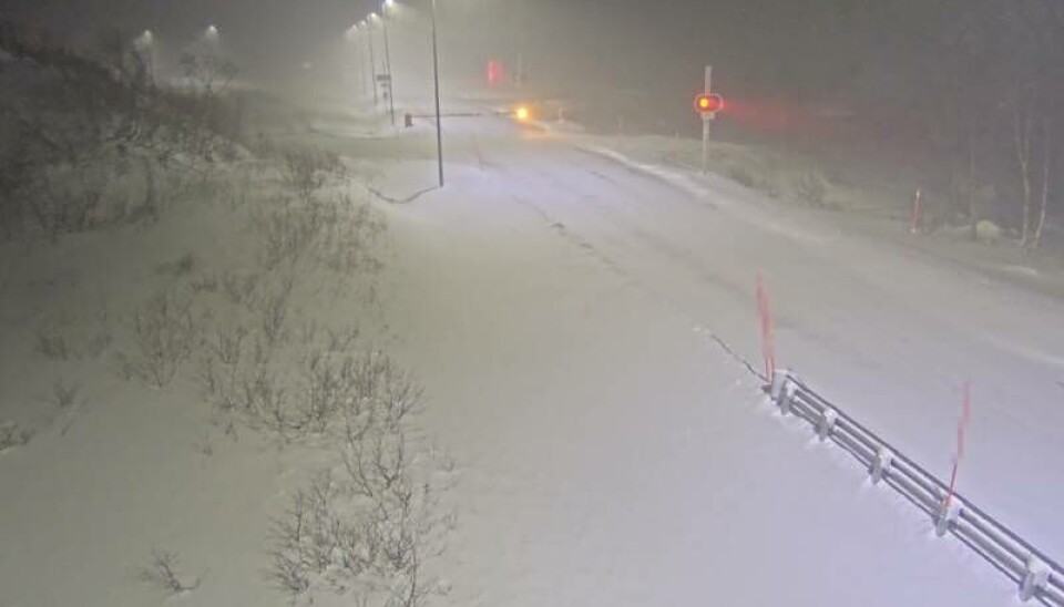 STENGT. Det blåser på fjellet, og E6 over Saltfjellet er stengt.