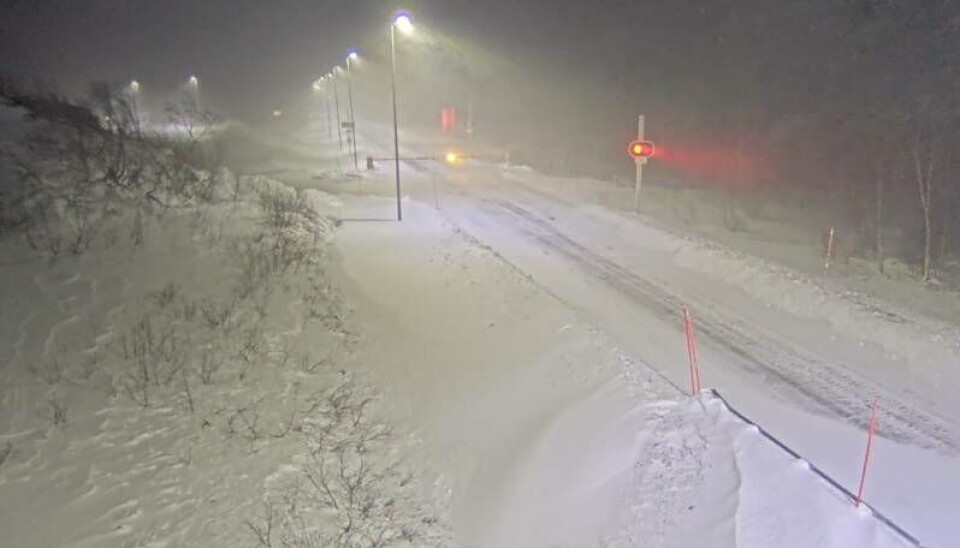 UVÆR PÅ FJELLET. Det er stengt over Saltfjellet torsdag morgen.